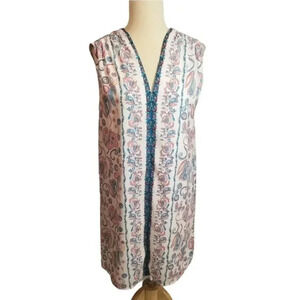{LOFT} Paisley Print Polyester Shift Dress